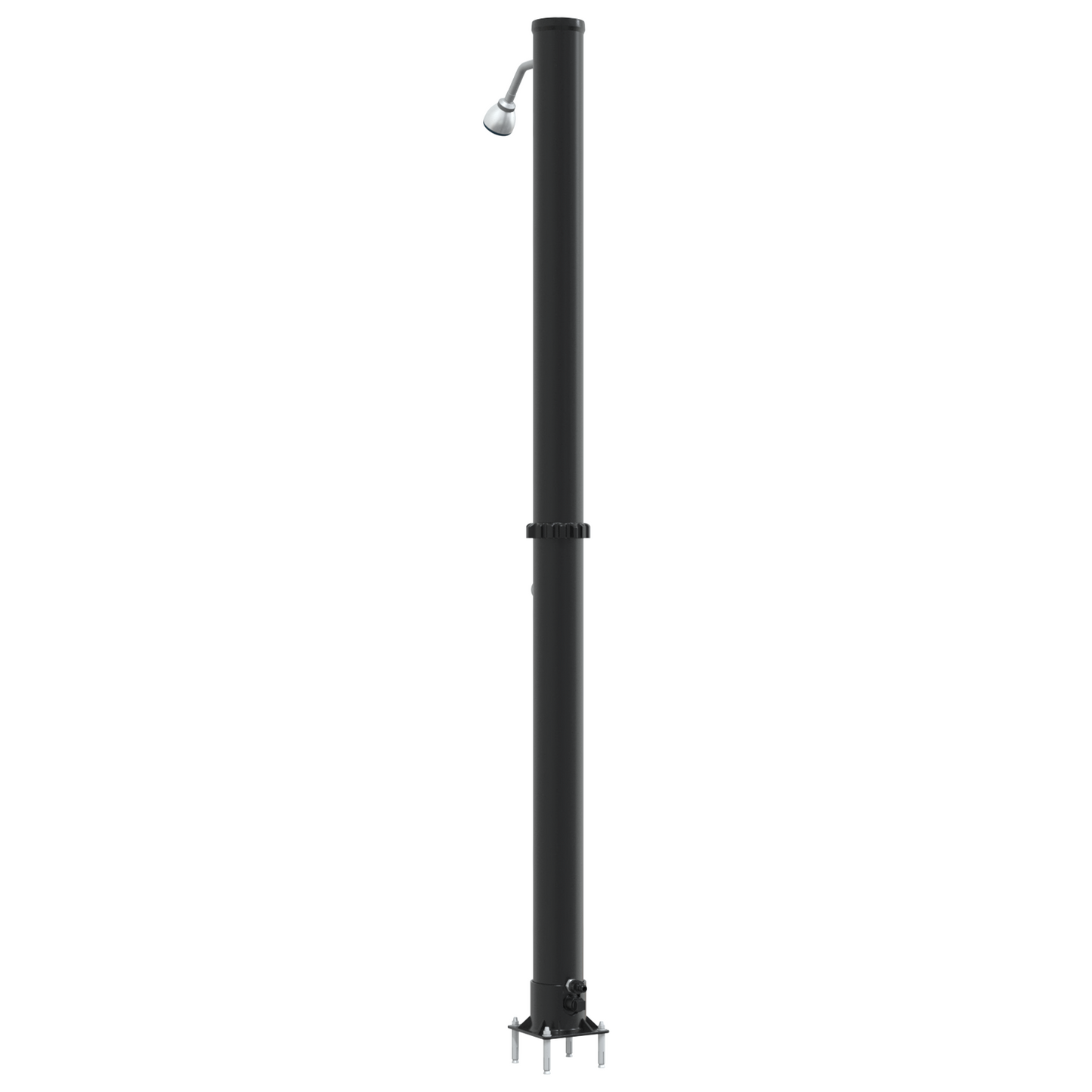 Utendørs Soldusj Svart 217 cm PVC og Aluminium