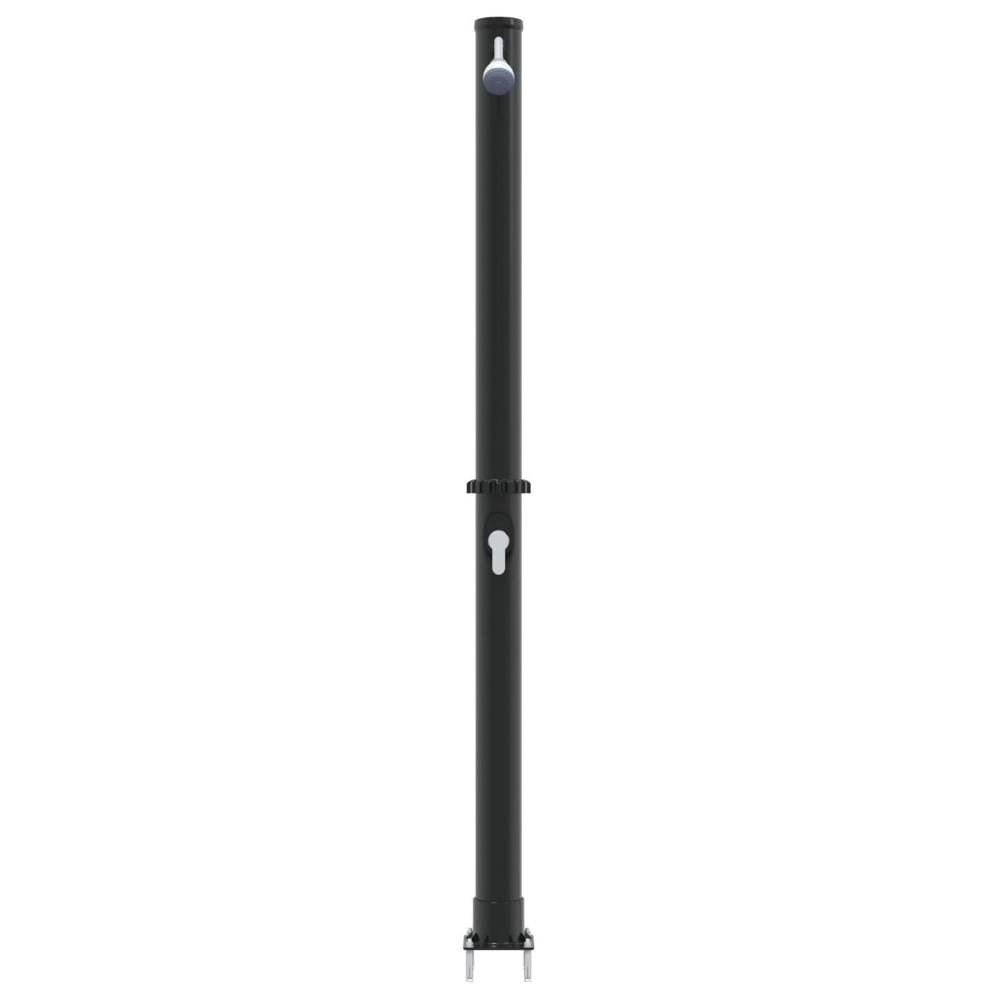 Utendørs Soldusj Svart 217 cm PVC og Aluminium