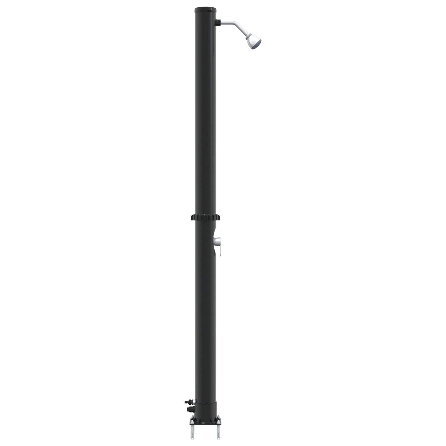 Utendørs Soldusj Svart 217 cm PVC og Aluminium