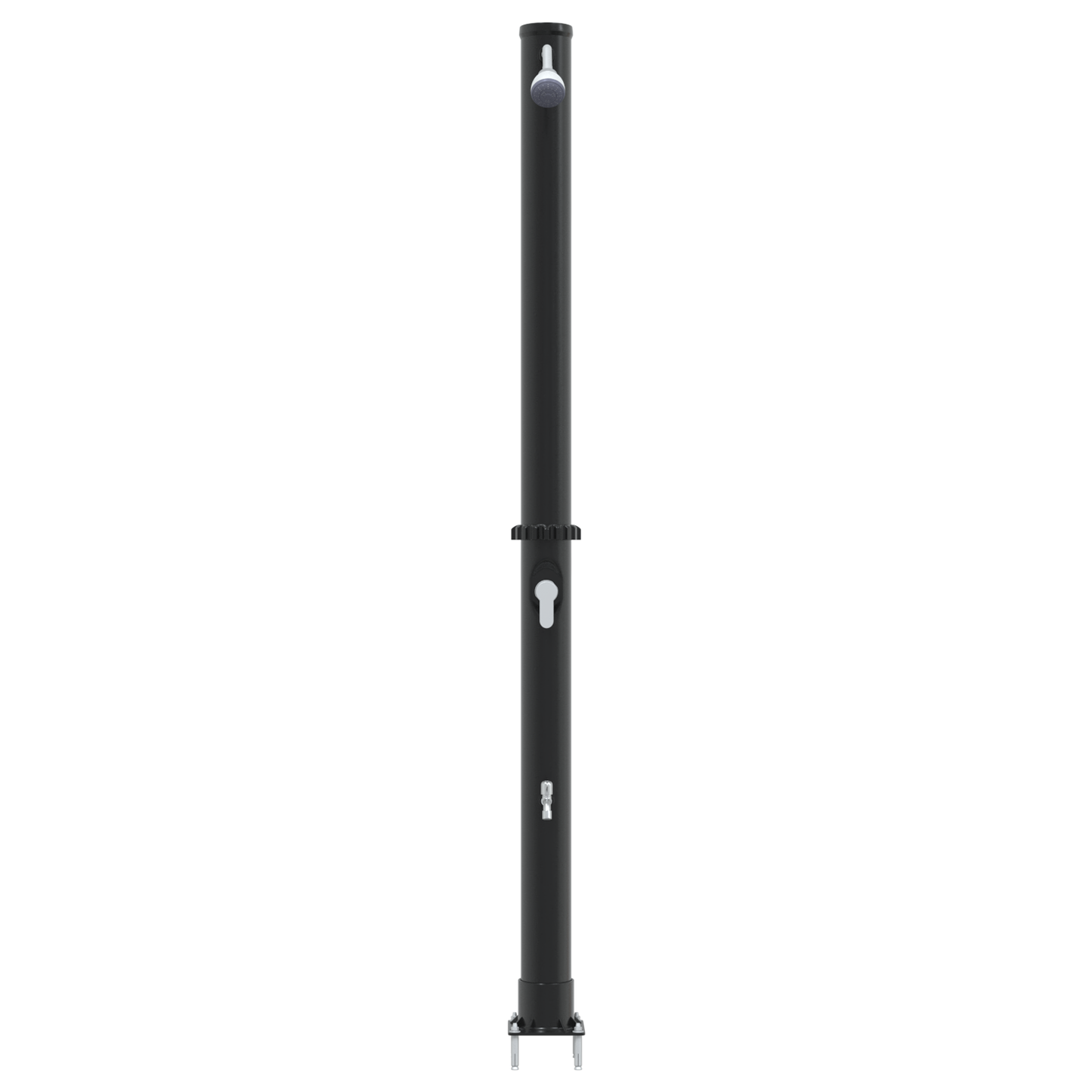 Utendørs Soldusj Svart 217 cm PVC og Aluminium