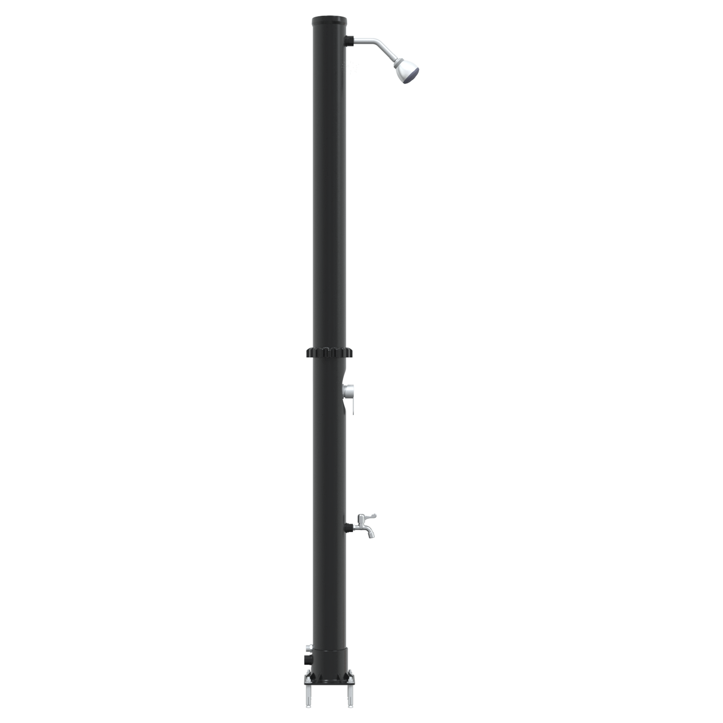 Utendørs Soldusj Svart 217 cm PVC og Aluminium