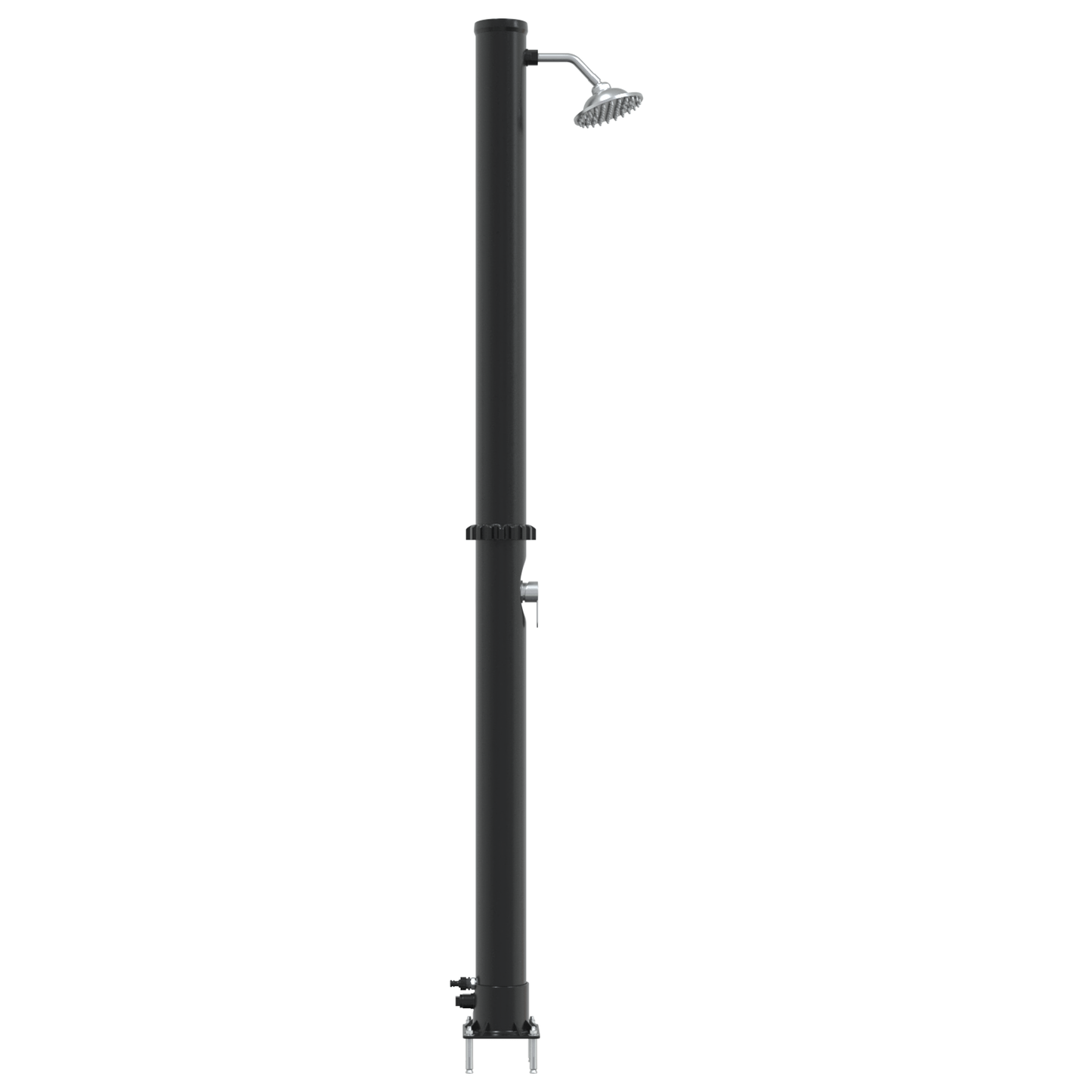 Utendørs Soldusj Svart 217 cm PVC og Aluminium