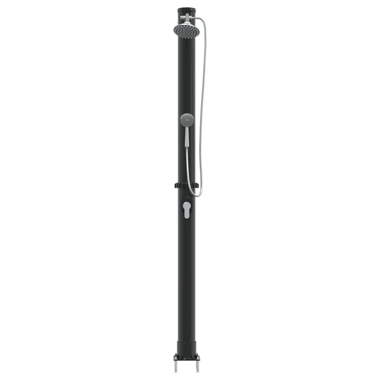 Utendørs Soldusj Svart 217 cm PVC og Aluminium