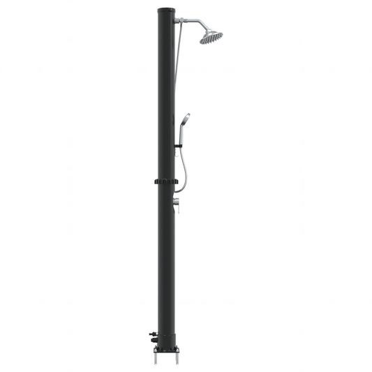 Utendørs Soldusj Svart 217 cm PVC og Aluminium