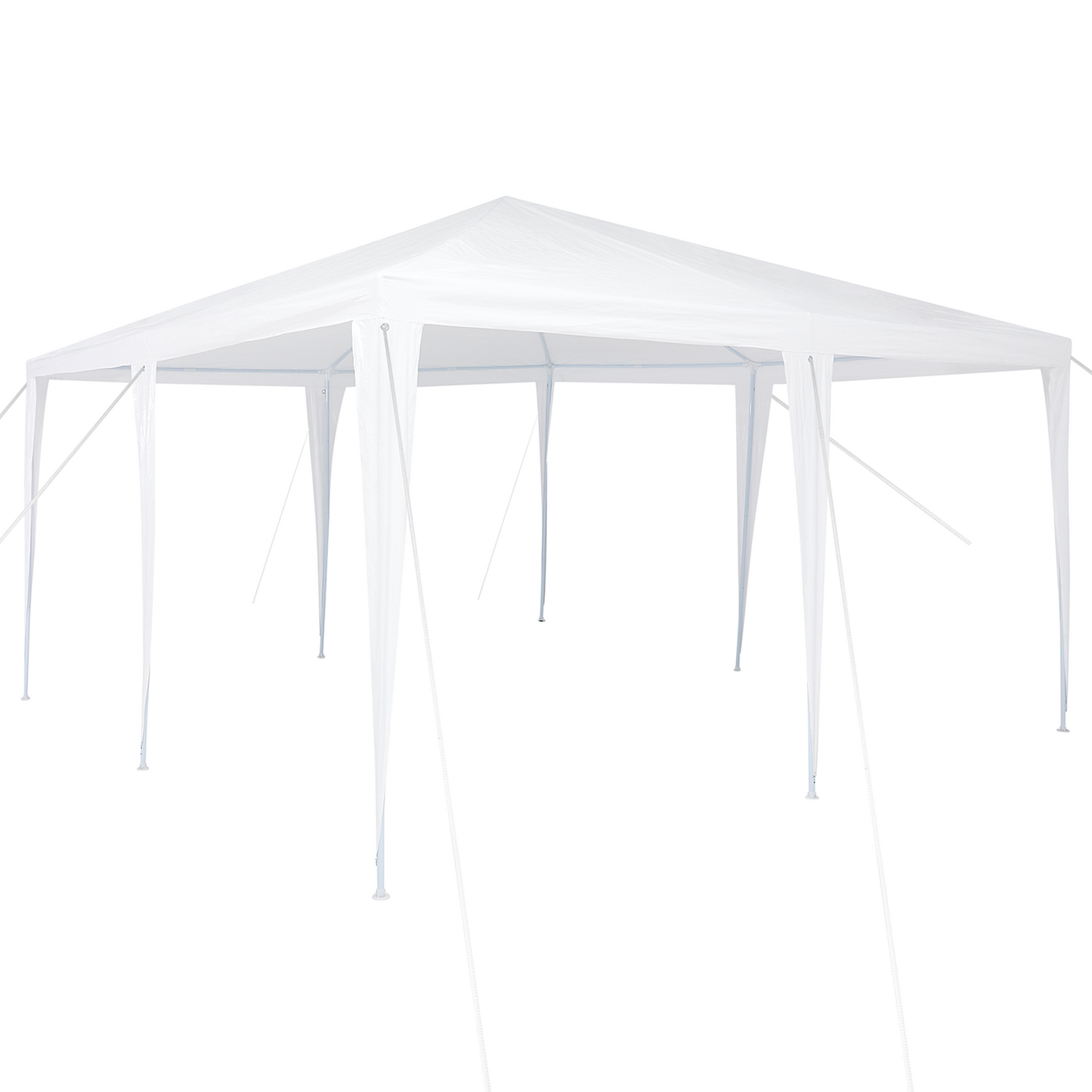 Partytelt Hvit 400 x 400 x 266 cm Polyetylen og Stål