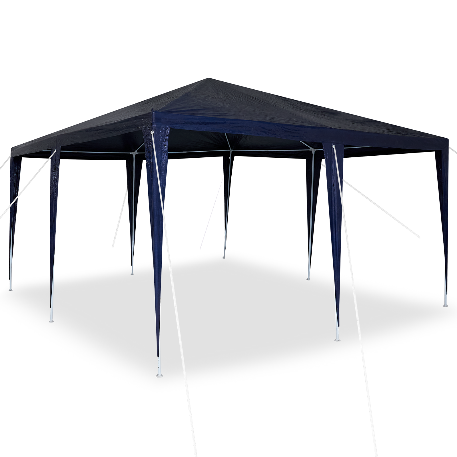 Partytelt Blå og hvit 400 x 400 x 266 cm Polyester og stål