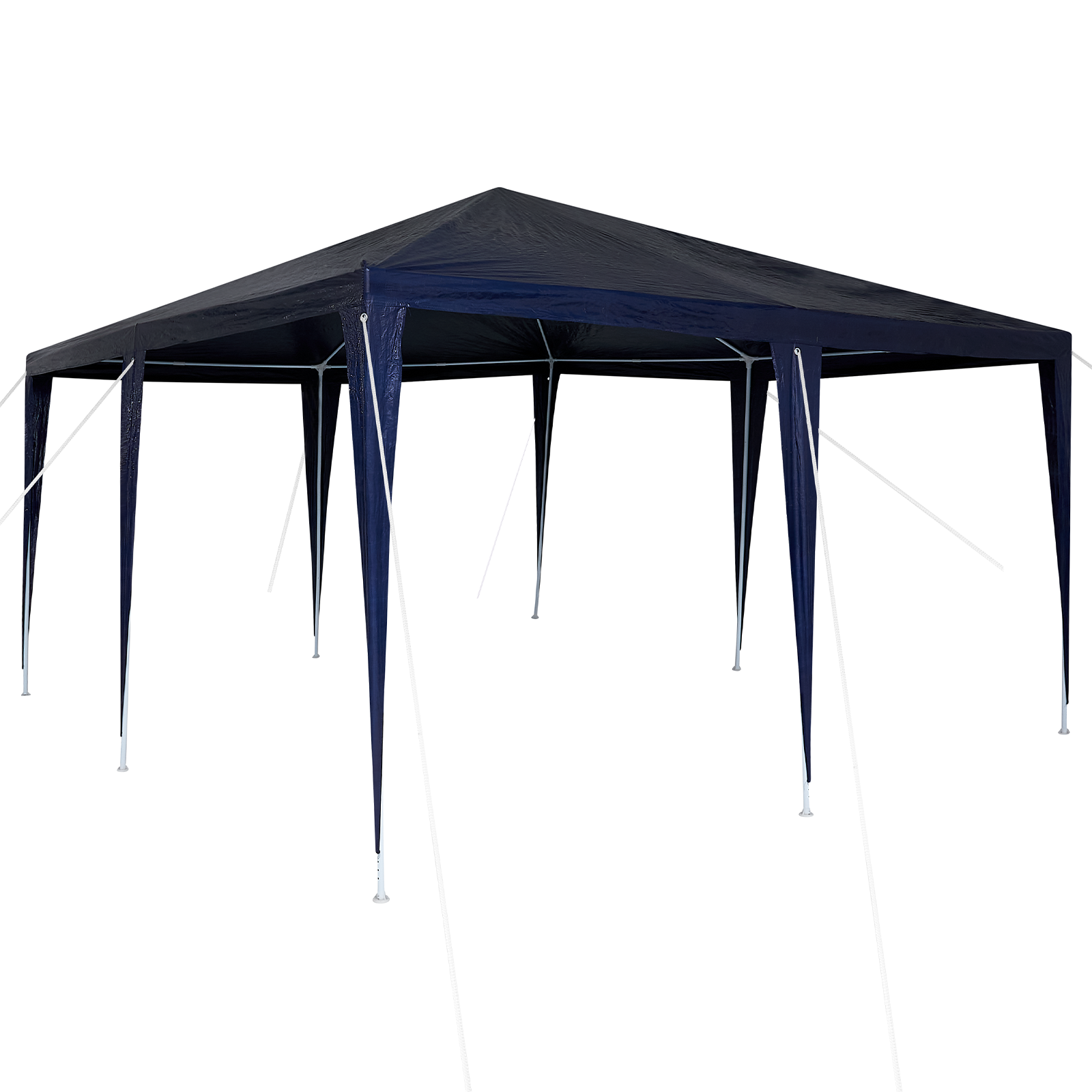 Partytelt Blå og hvit 400 x 400 x 266 cm Polyester og stål