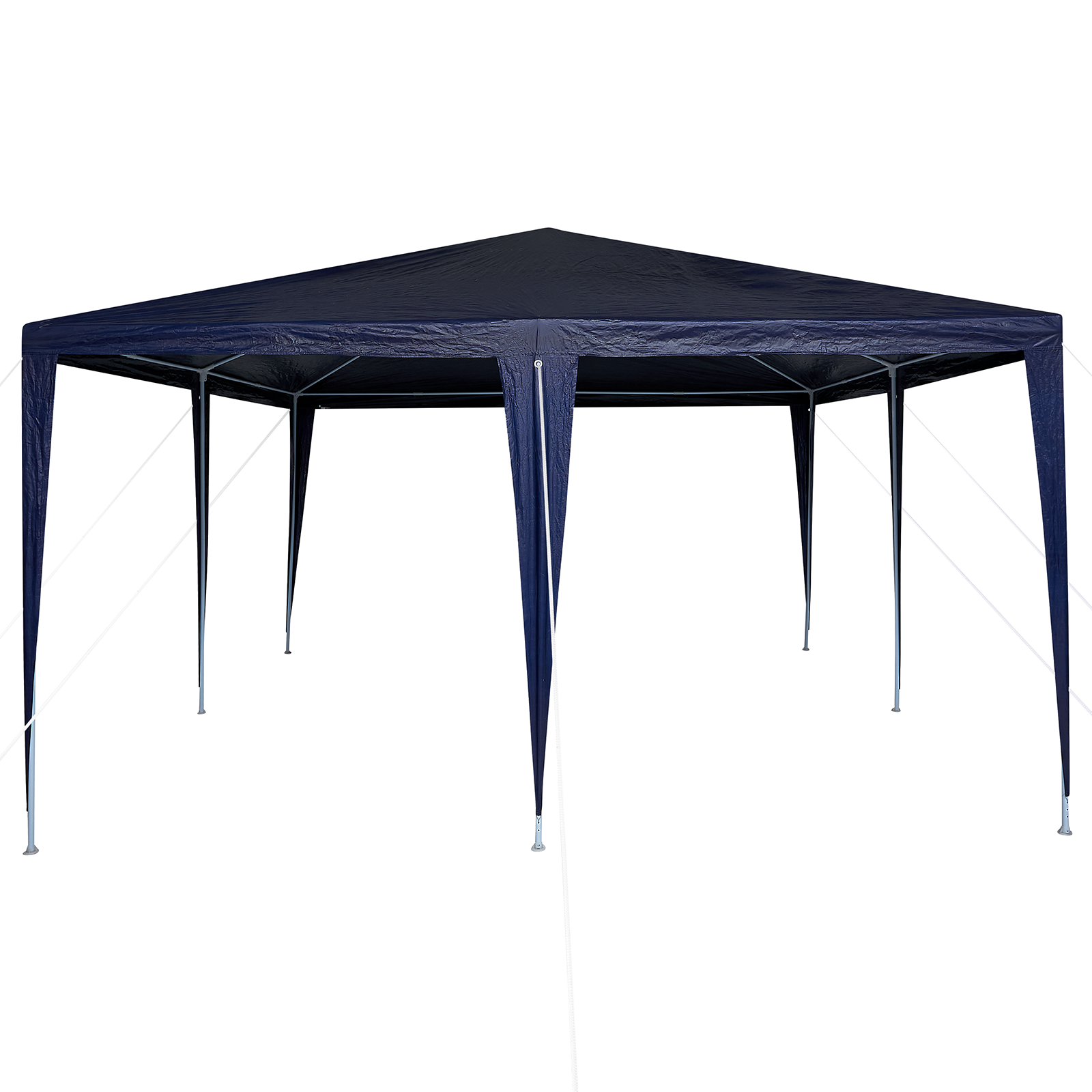 Partytelt Blå og hvit 400 x 400 x 266 cm Polyester og stål