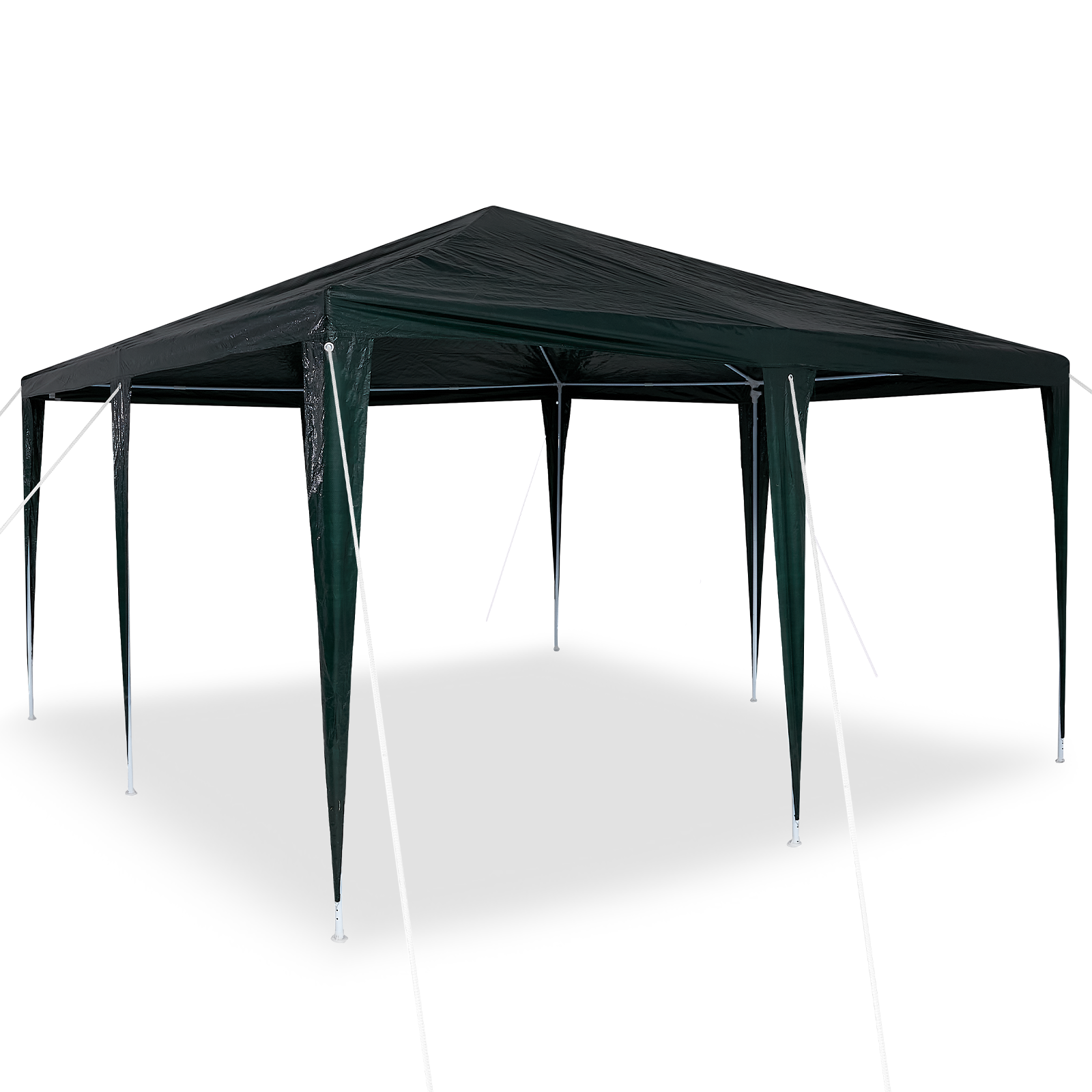 Partytelt Grønn og hvit 400 x 400 x 266 cm Polyester og stål