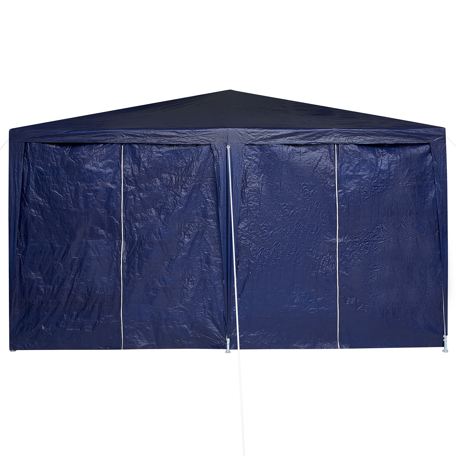 Partytelt Blå og hvit 400 x 400 x 266 cm Polyester og stål