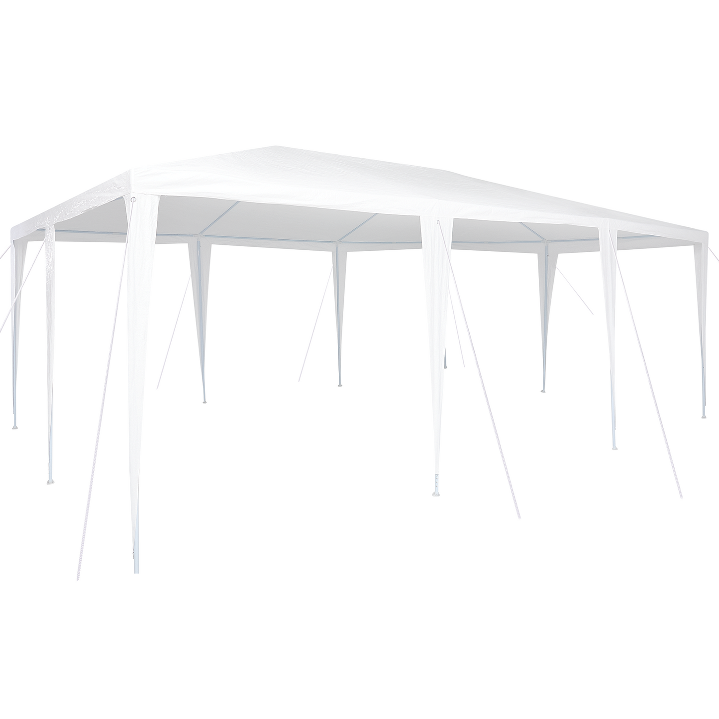 Partytelt Hvit 600 x 400 x 266 cm Polyetylen og Stål