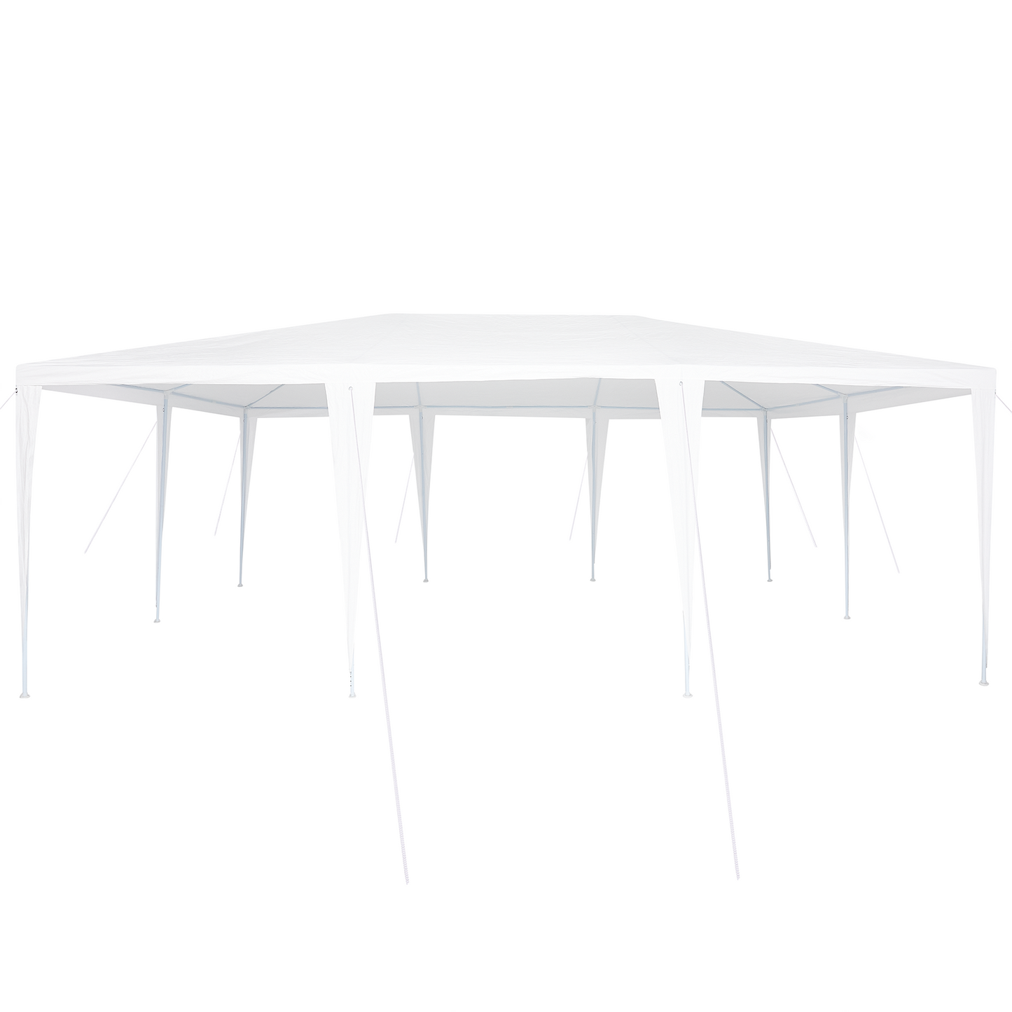 Partytelt Hvit 600 x 400 x 266 cm Polyetylen og Stål