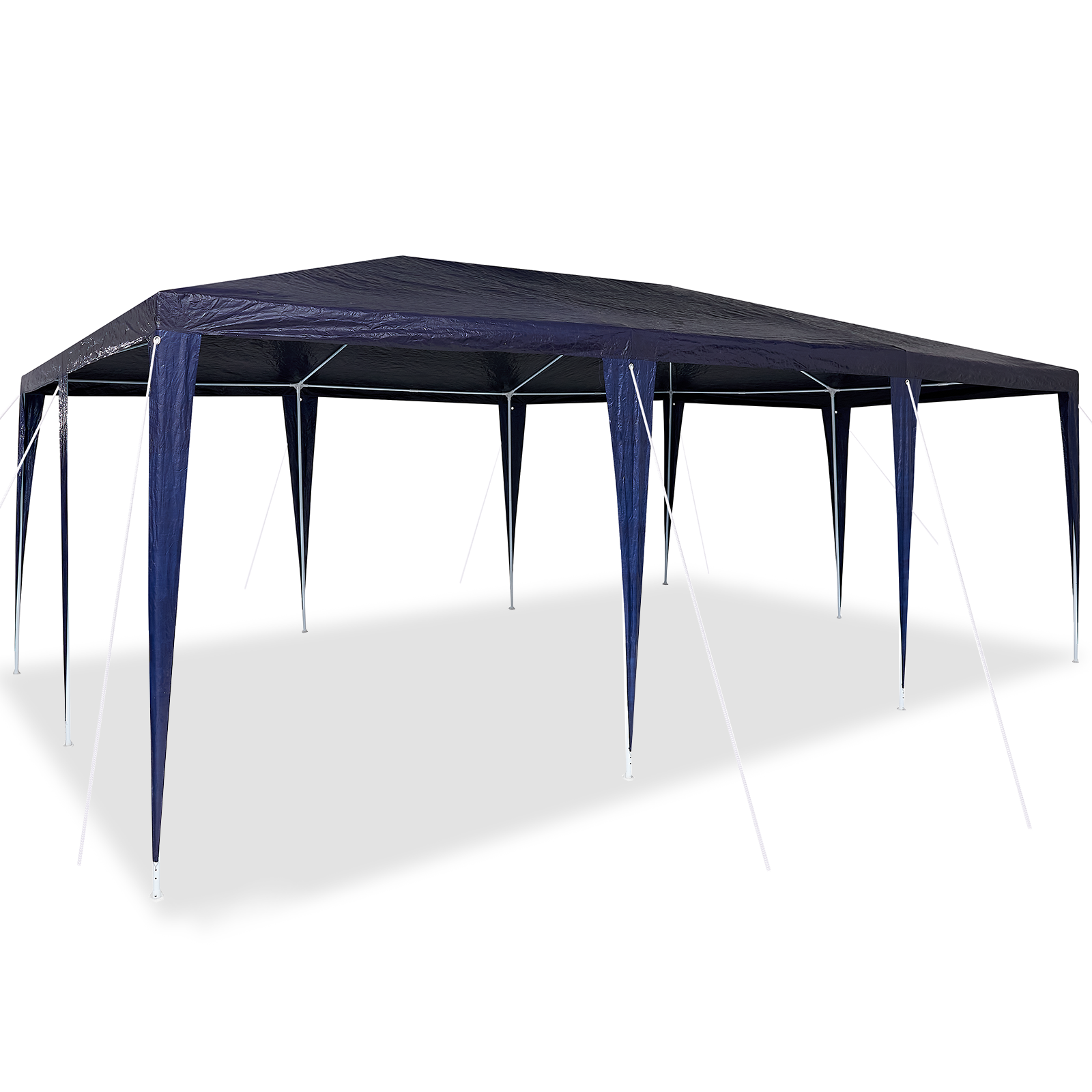 Partytelt Blå og hvit 600 x 400 x 266 cm Polyester og stål