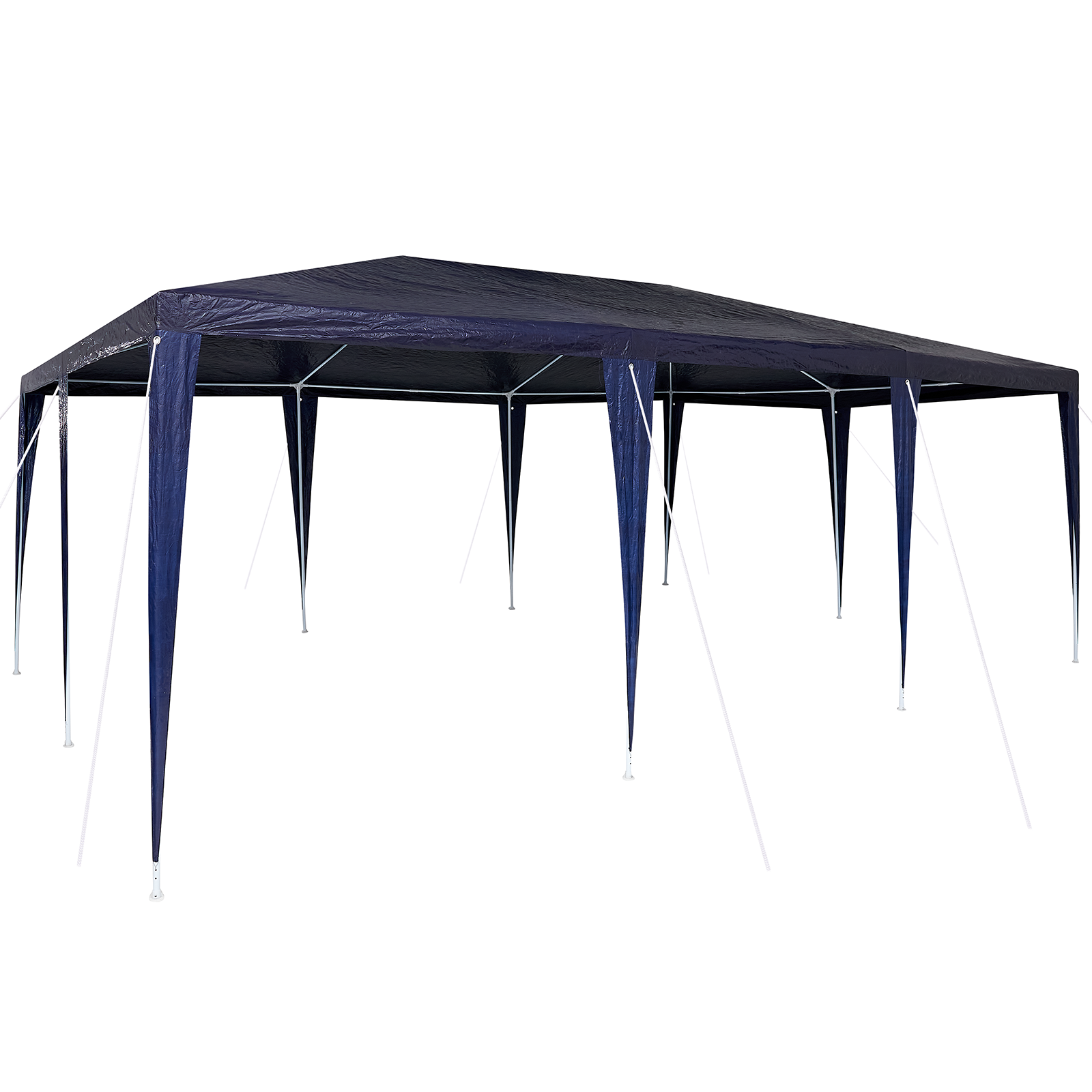 Partytelt Blå og hvit 600 x 400 x 266 cm Polyester og stål