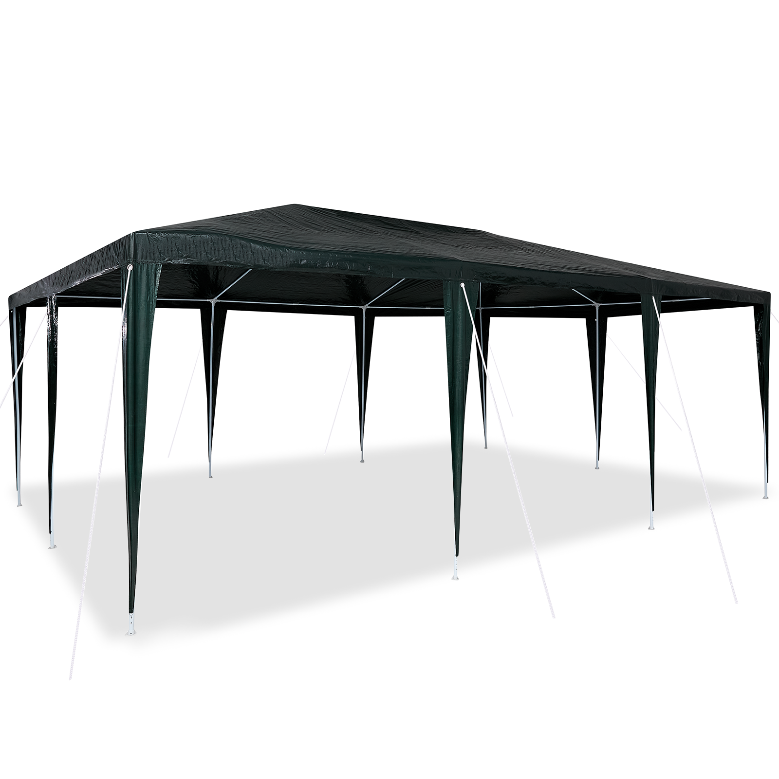 Partytelt Grønn og hvit 600 x 400 x 266 cm Polyester og stål