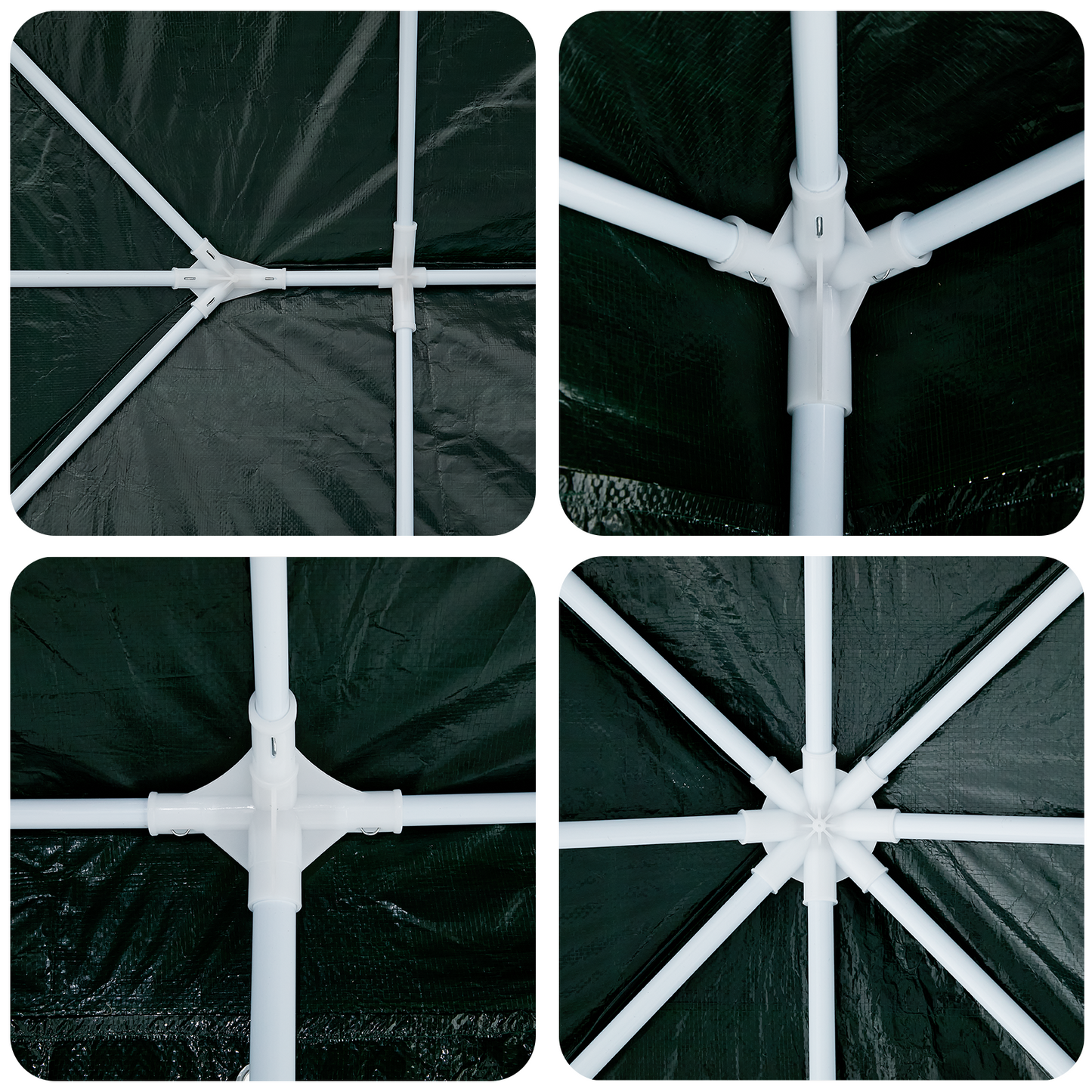 Partytelt grønn 600 x 400 x 266 cm Polyethylen
