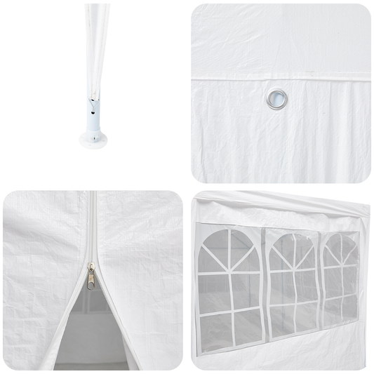 Partytelt Hvit 800 x 400 x 266 cm Polyethylen