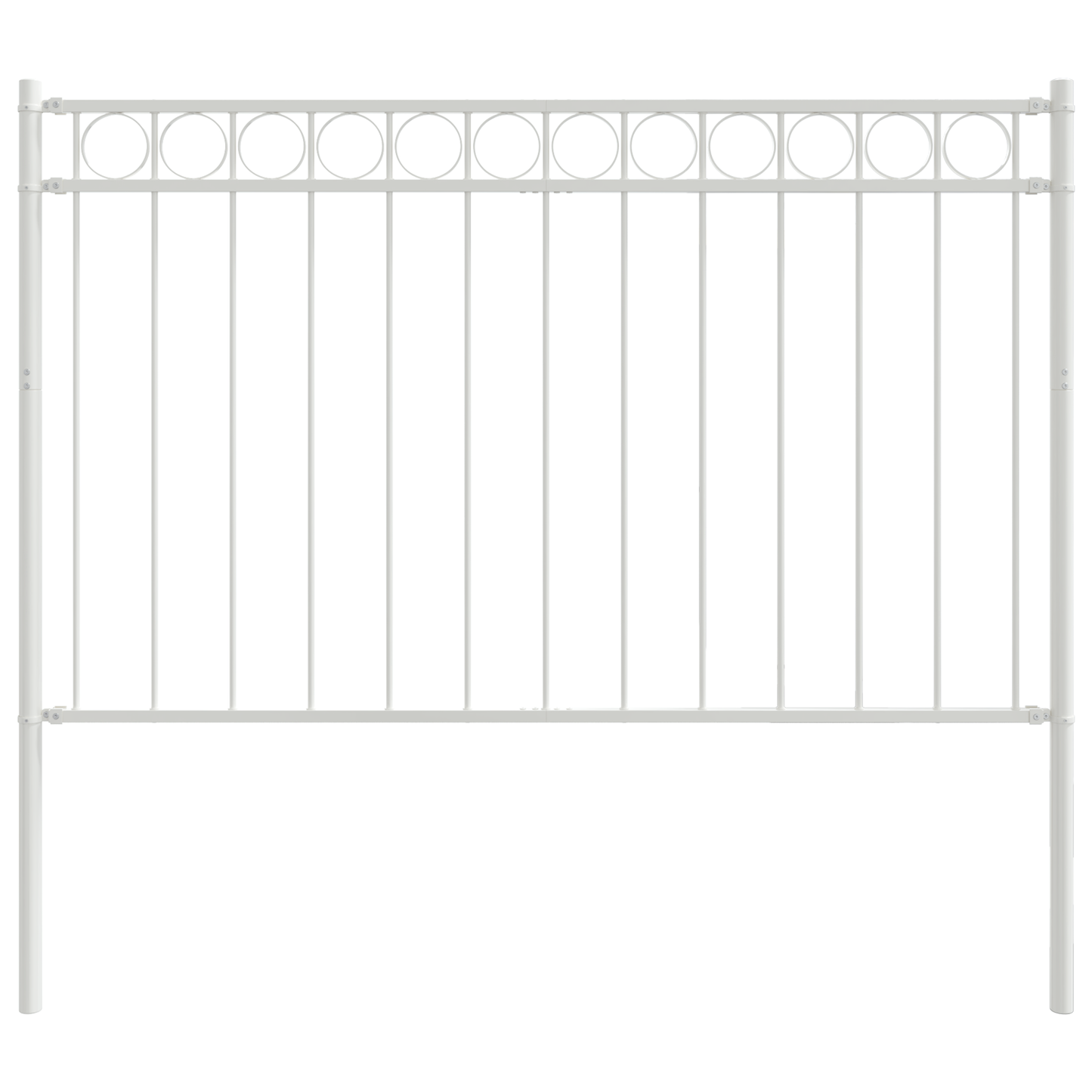 Gjerdeelement ASSEN 170 x 150 cm Stål Hvit