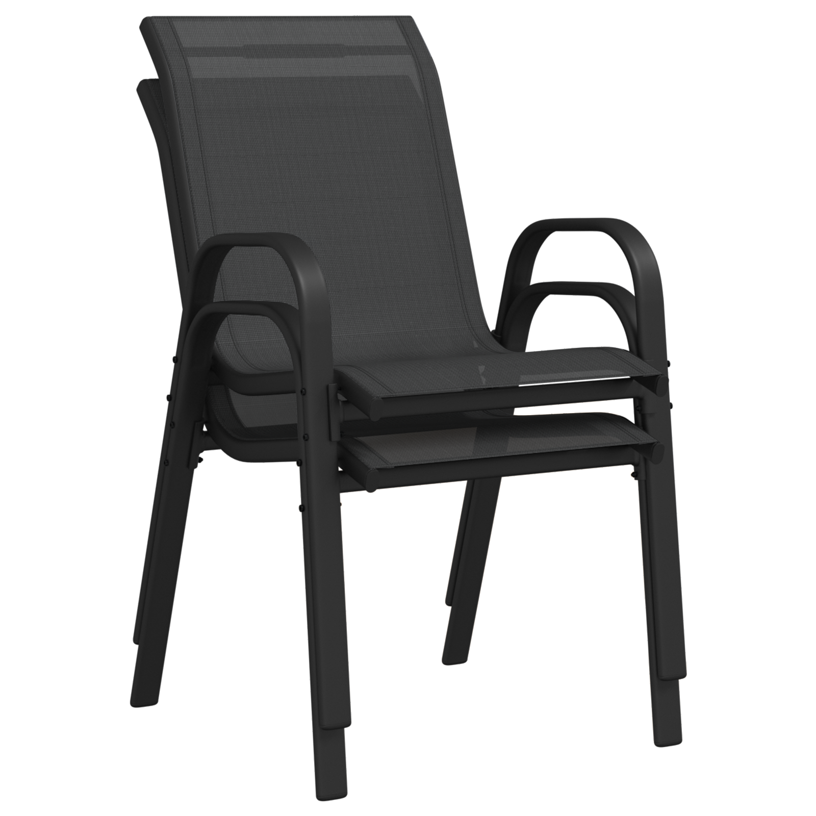 Hage Bistro Sett 3 pcs Svart Stål