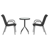 Hage Bistro Sett 3 pcs Svart Stål