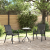 Hage Bistro Sett 3 pcs Svart Stål