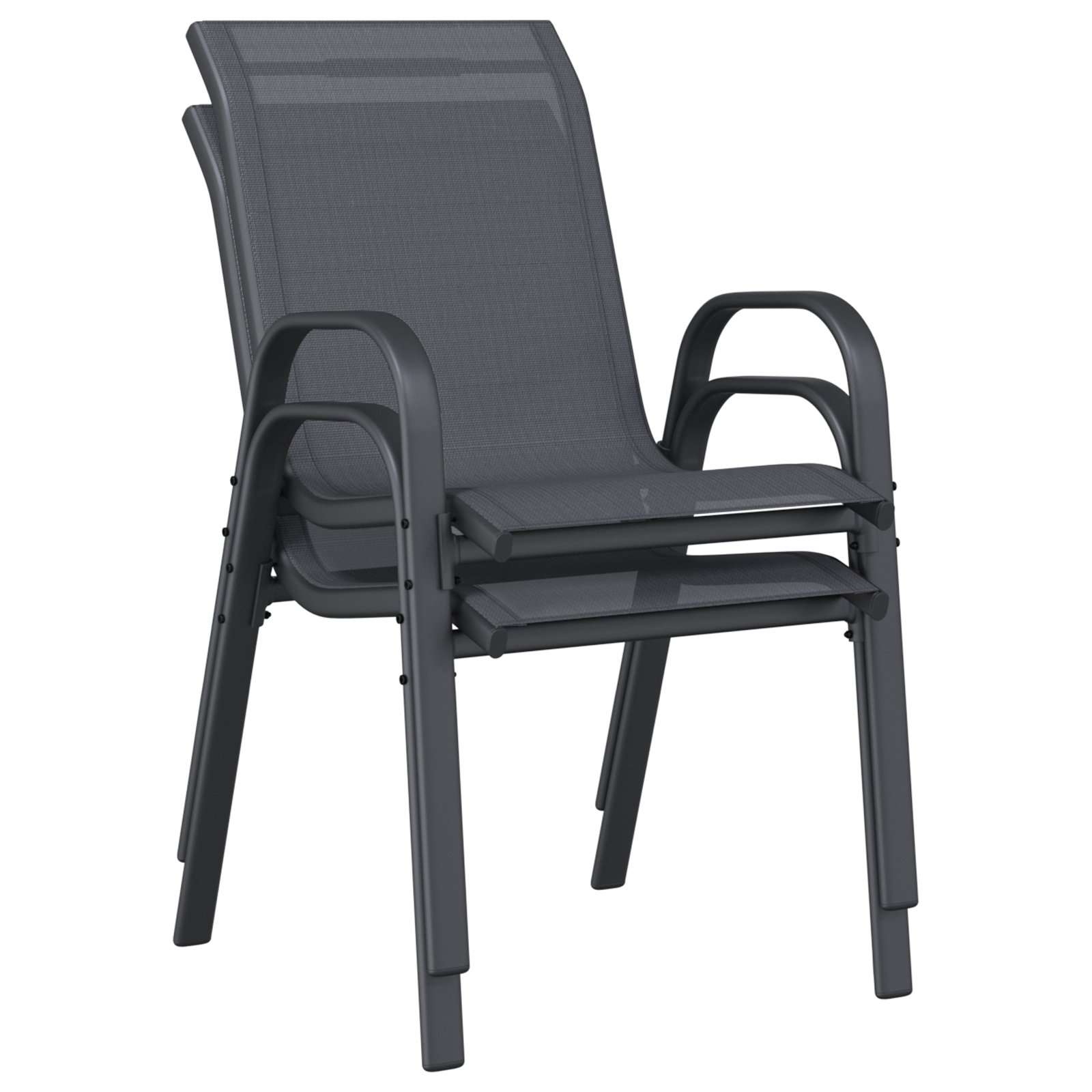 Hage Bistro Sett 3 pcs Grå Stål