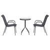 Hage Bistro Sett 3 pcs Grå Stål