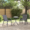 Hage Bistro Sett 3 pcs Grå Stål