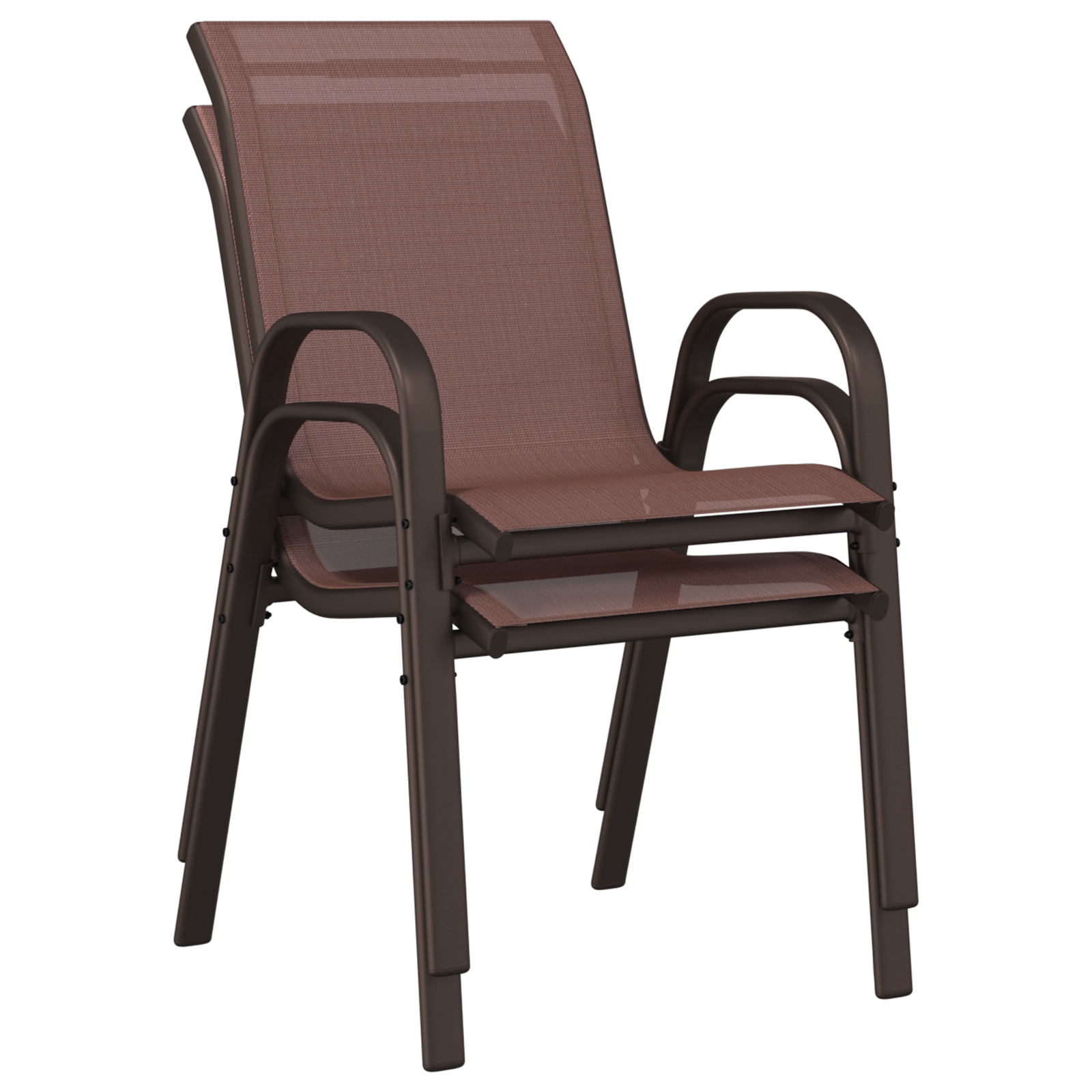 Hage Bistro Sett 3 pcs Brun Stål
