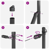 Gjerdepunkter Manual 7 pcs Grå Ø32mm 170 cm Galvanisert stål