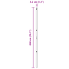 Gjerdepunkter 7 pcs Grå Ø32mm 200 cm Galvanisert stål
