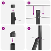 Gjerdepunkter Manual 13 pcs Grå Ø32mm 80 cm Galvanisert stål