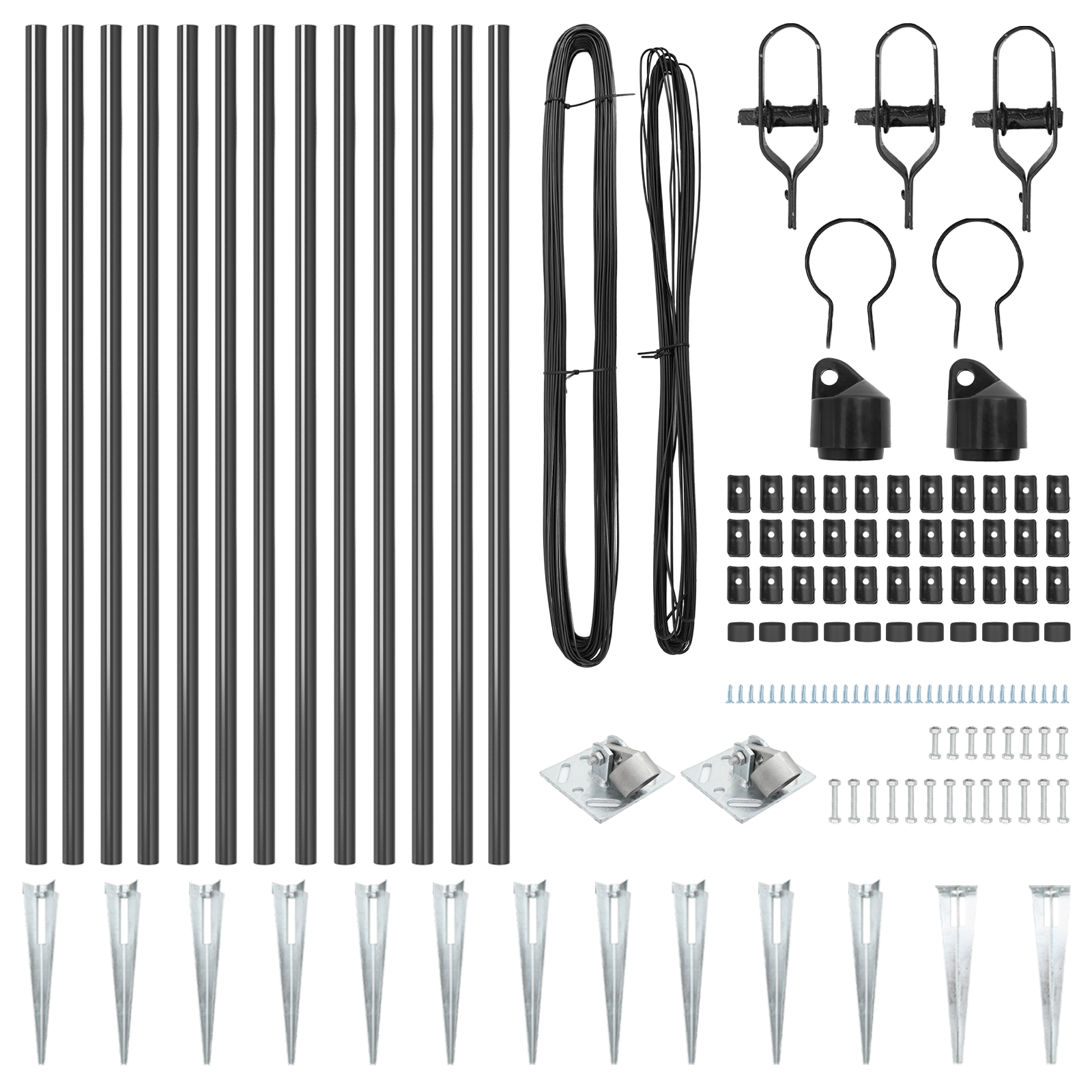 Gjerdepunkter Manual 13 pcs Grå Ø32mm 80 cm Galvanisert stål