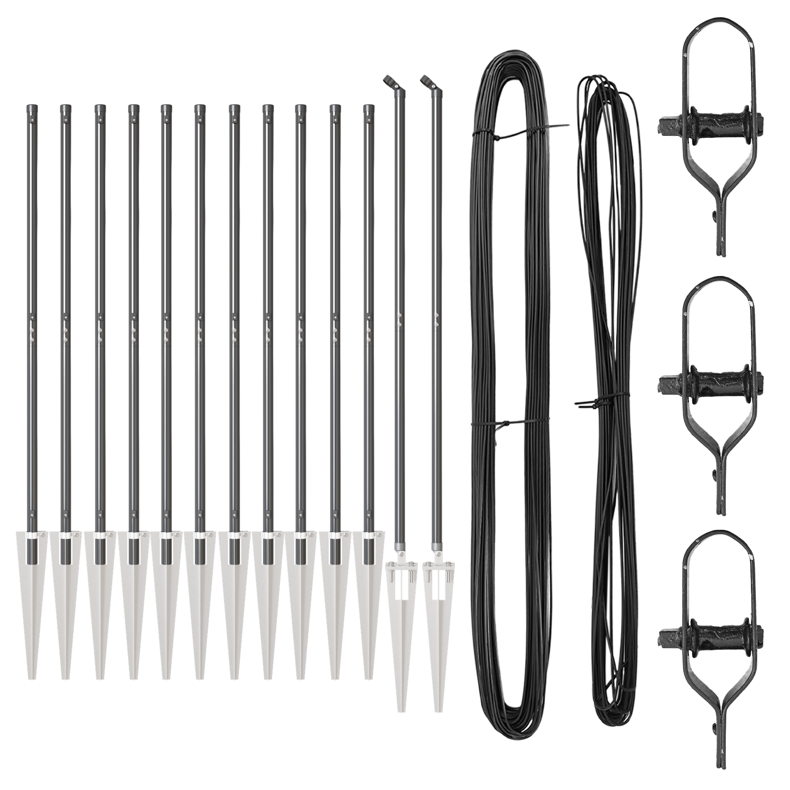 Gjerdepunkter Manual 13 pcs Grå Ø32mm 140 cm Galvanisert stål