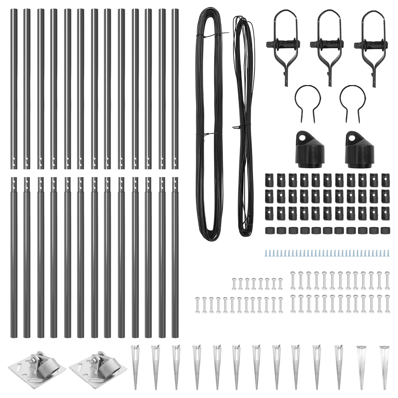 Gjerdepunkter Manual 13 pcs Grå Ø32mm 140 cm Galvanisert stål