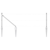 Gjerdepunkter 7 pcs sølv Ø32mm 100 cm Galvanisert stål