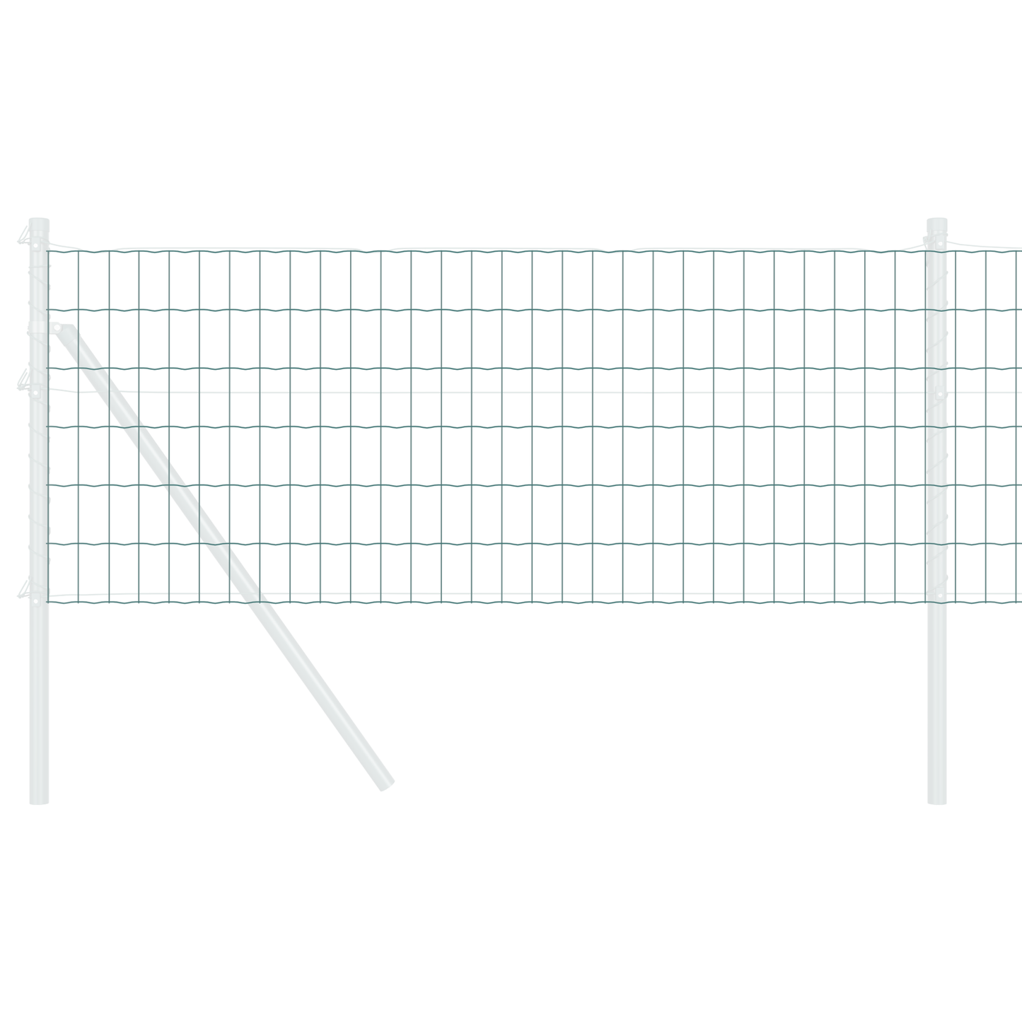 Euro gjerde grønn 0,6 x 25 m PVC-belagt jern