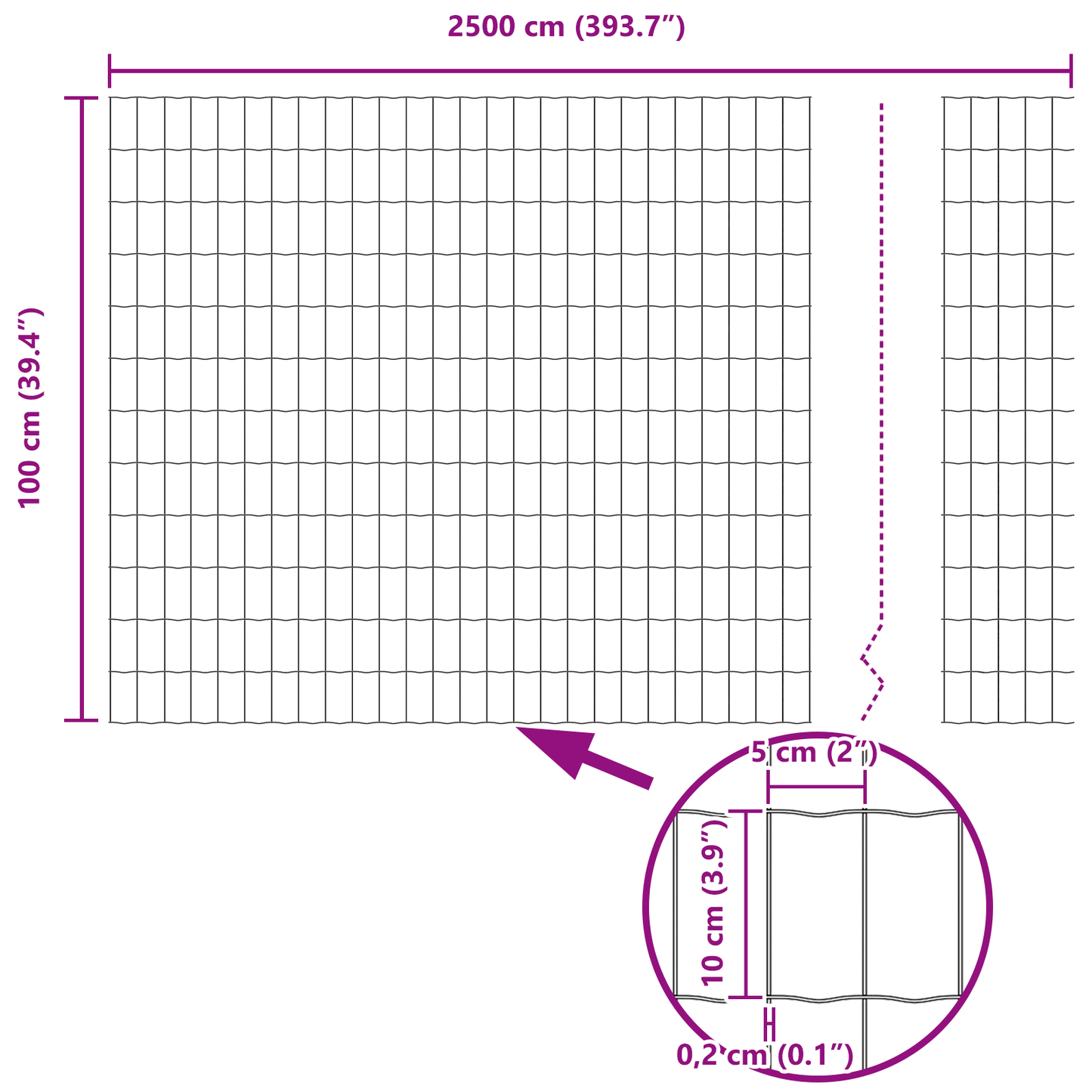 Euro gjerde grønn 1 x 25 m PVC-belagt jern