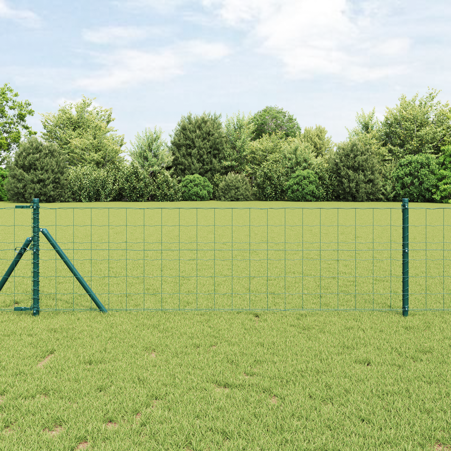 Euro gjerde grønn 0,4 x 25 m PVC-belagt jern