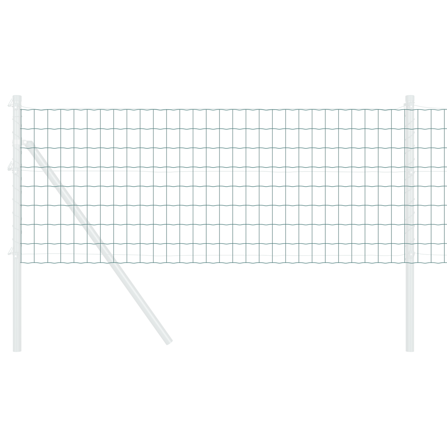 Euro gjerde grønn 0,4 x 50 m PVC-belagt jern
