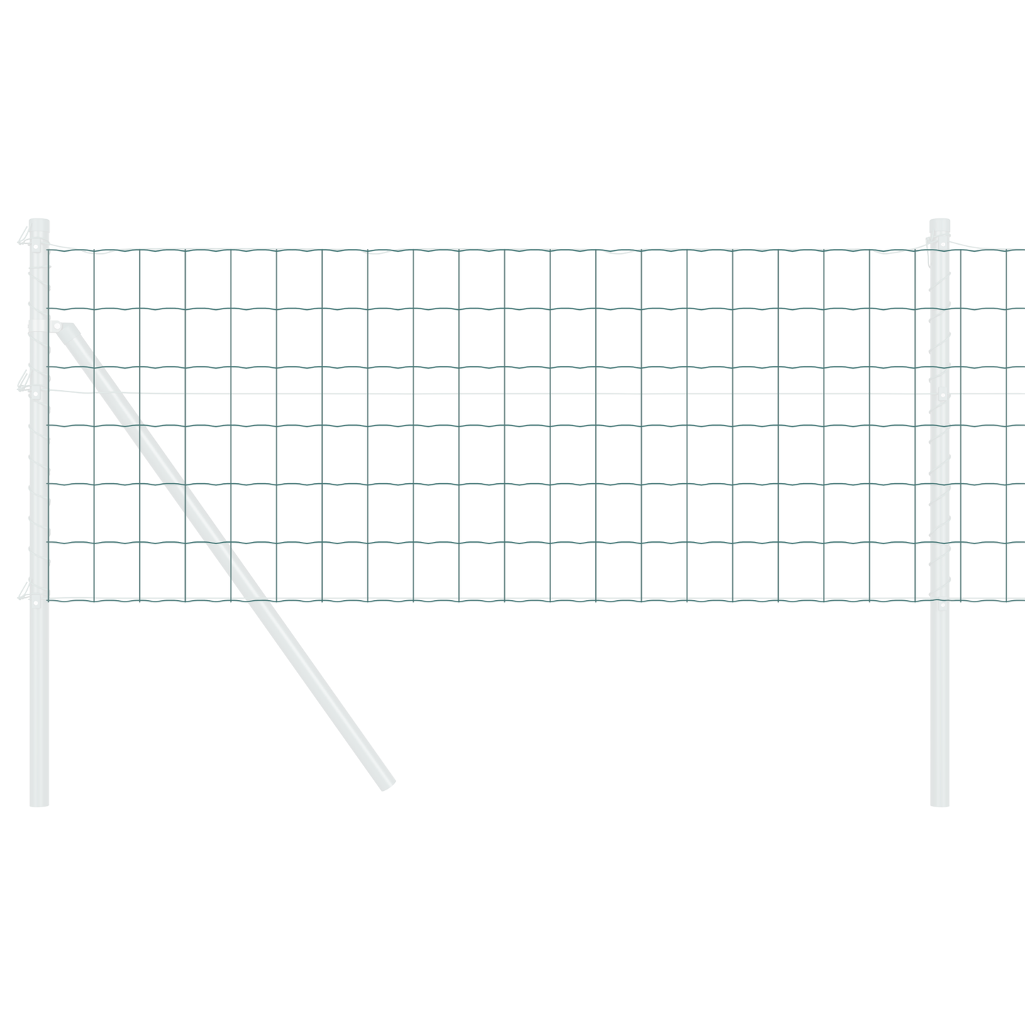 Euro gjerde grønn 0,6 x 50 m PVC-belagt jern