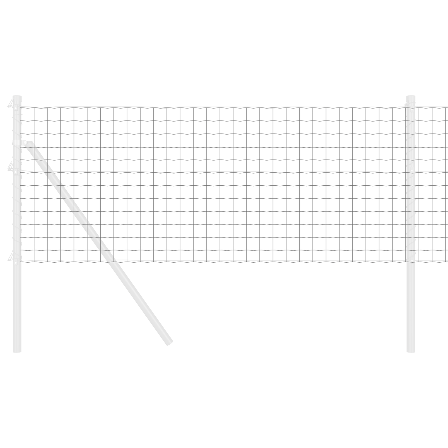 Euro gjerde Grå 0,8 x 10 m PVC-belagt jern