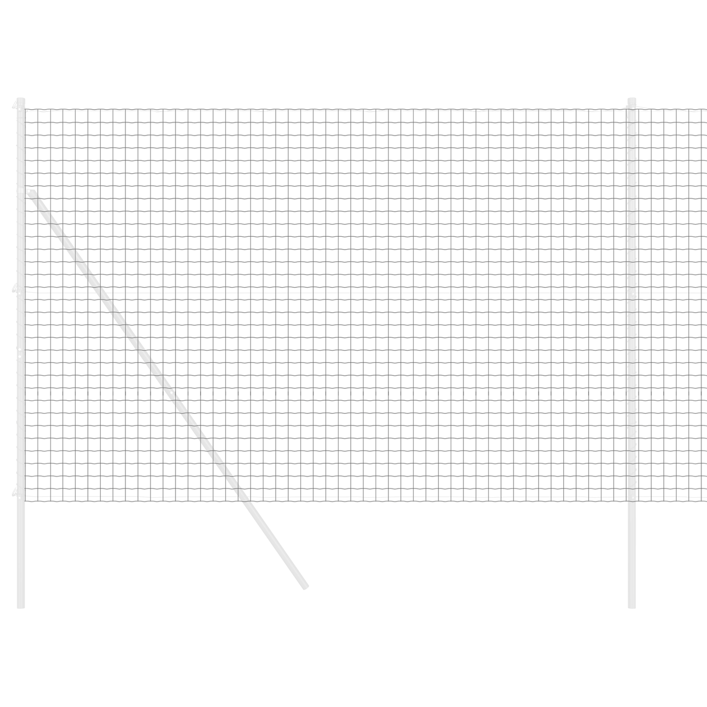 Euro gjerde Grå 1,6 x 10 m PVC-belagt jern