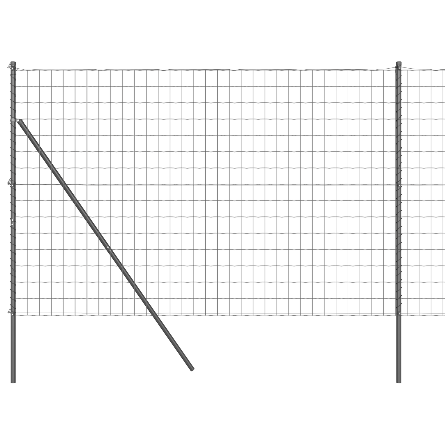 Euro gjerde Grå 1.5 x 10 m PVC-belagt jern