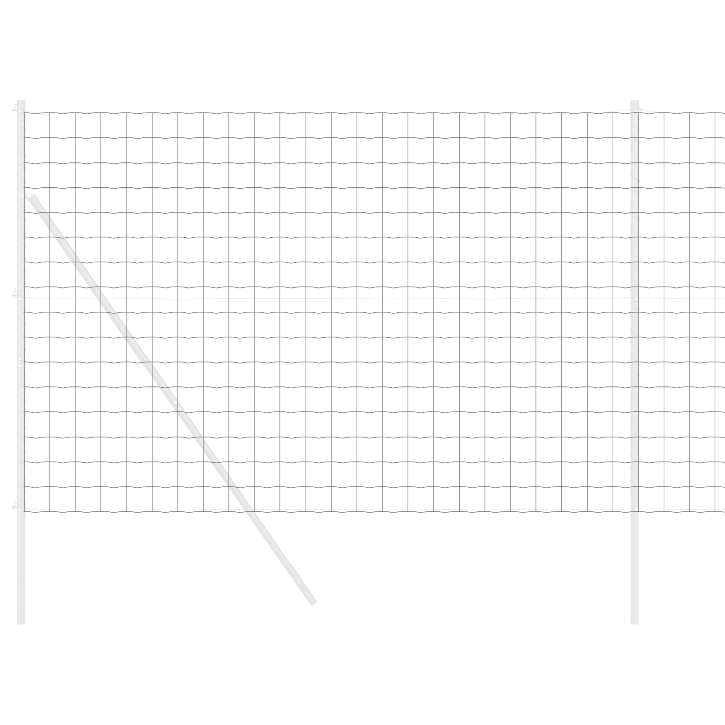 Euro gjerde Grå 1,6 x 10 m PVC-belagt jern
