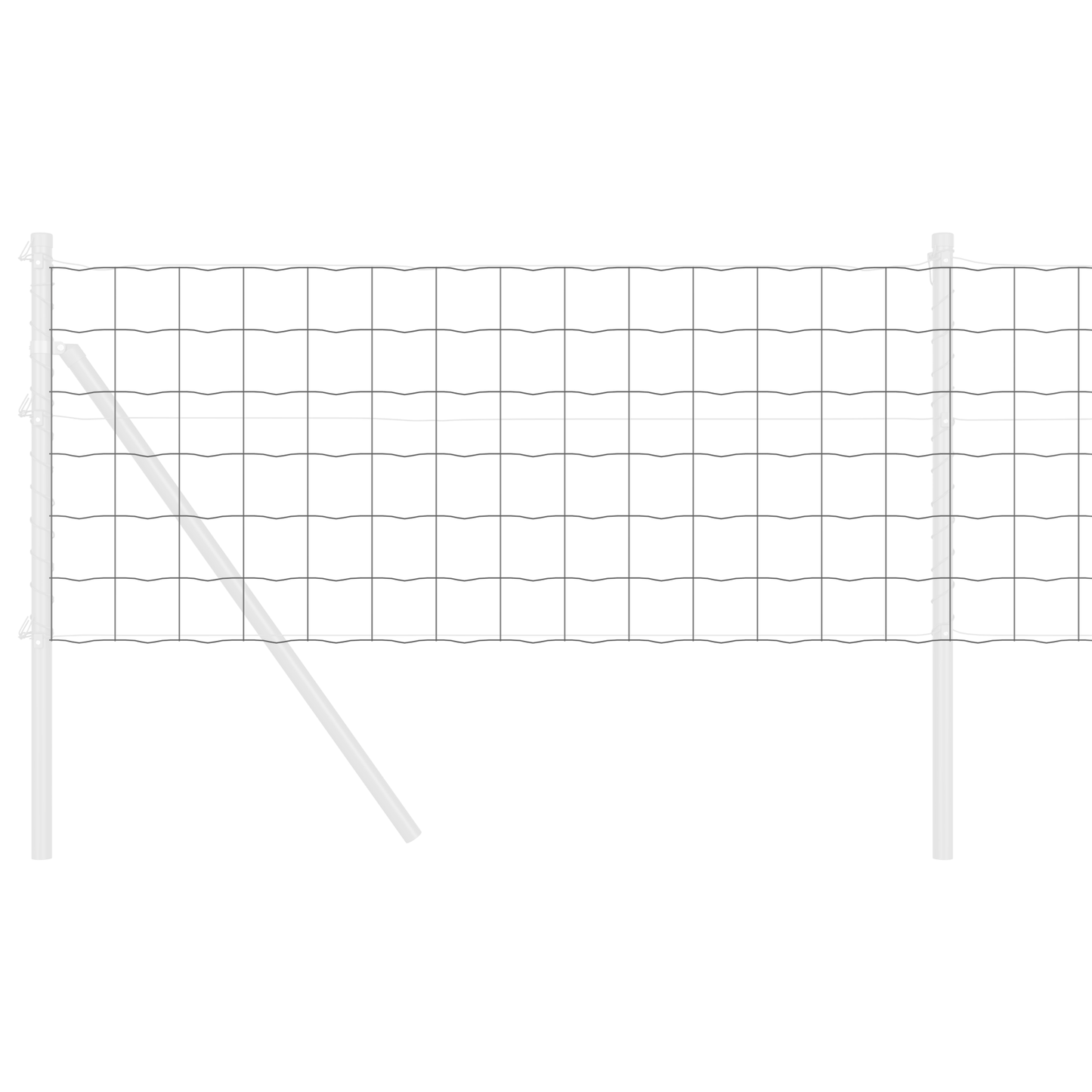 Euro gjerde Grå 0,6 x 25 m PVC-belagt jern