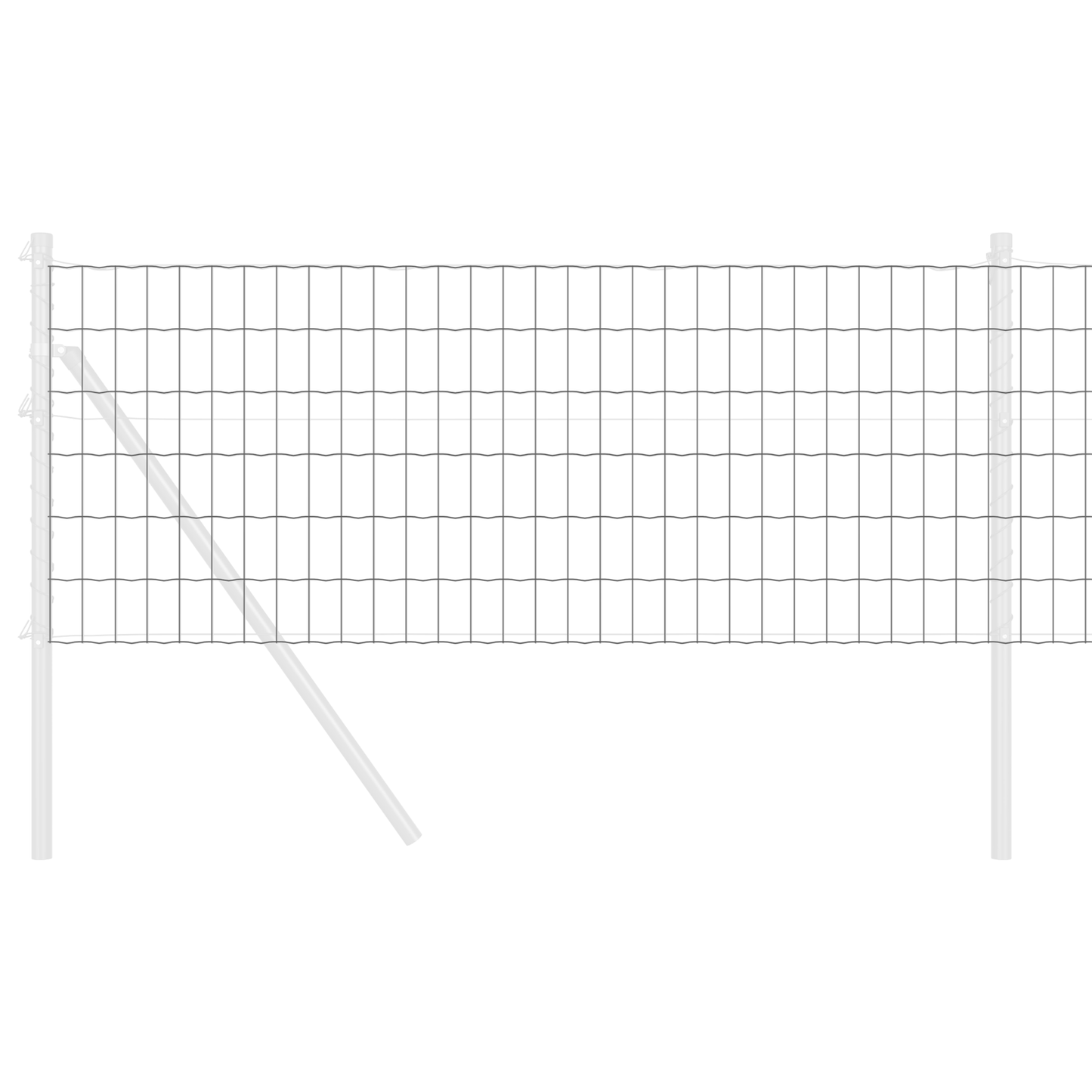 Euro gjerde Grå 0,6 x 50 m PVC-belagt jern