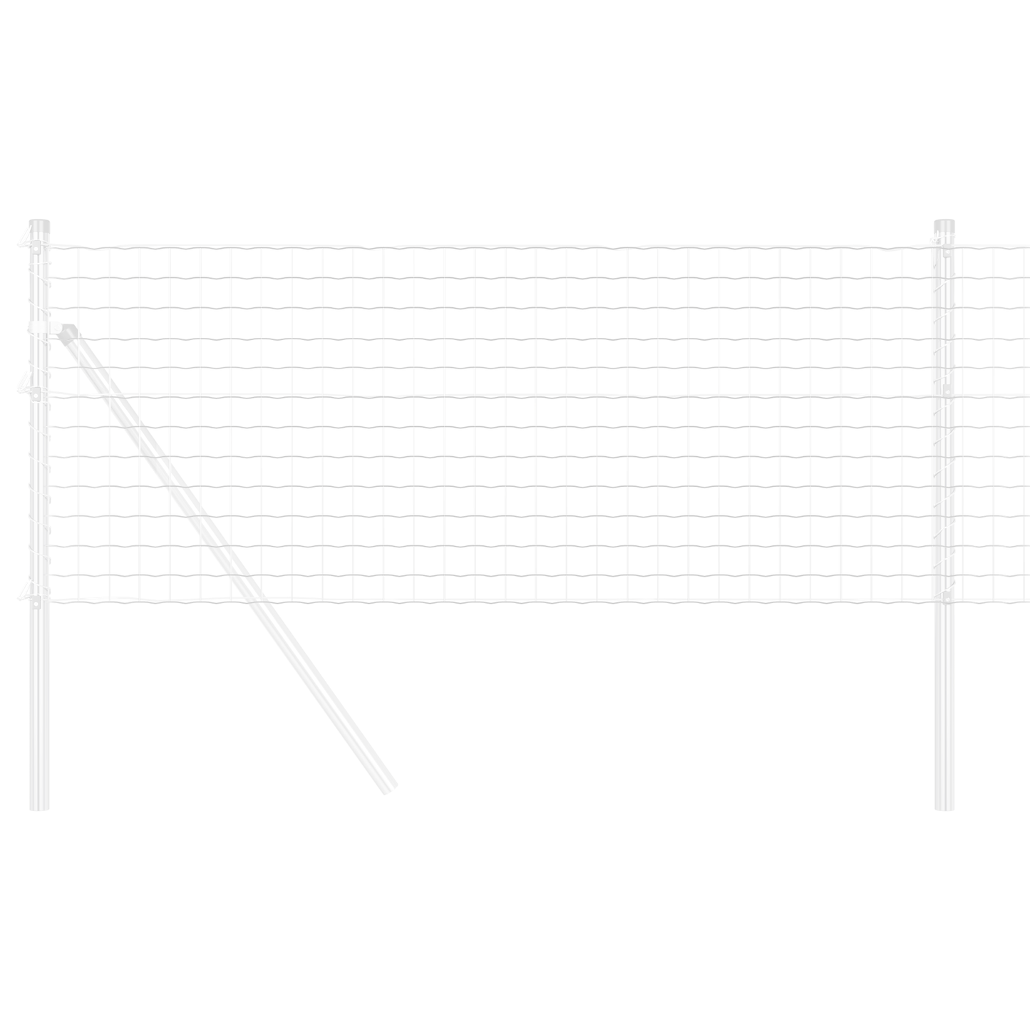 Euro gjerde 0,8 x 10 m PVC-belagt jern