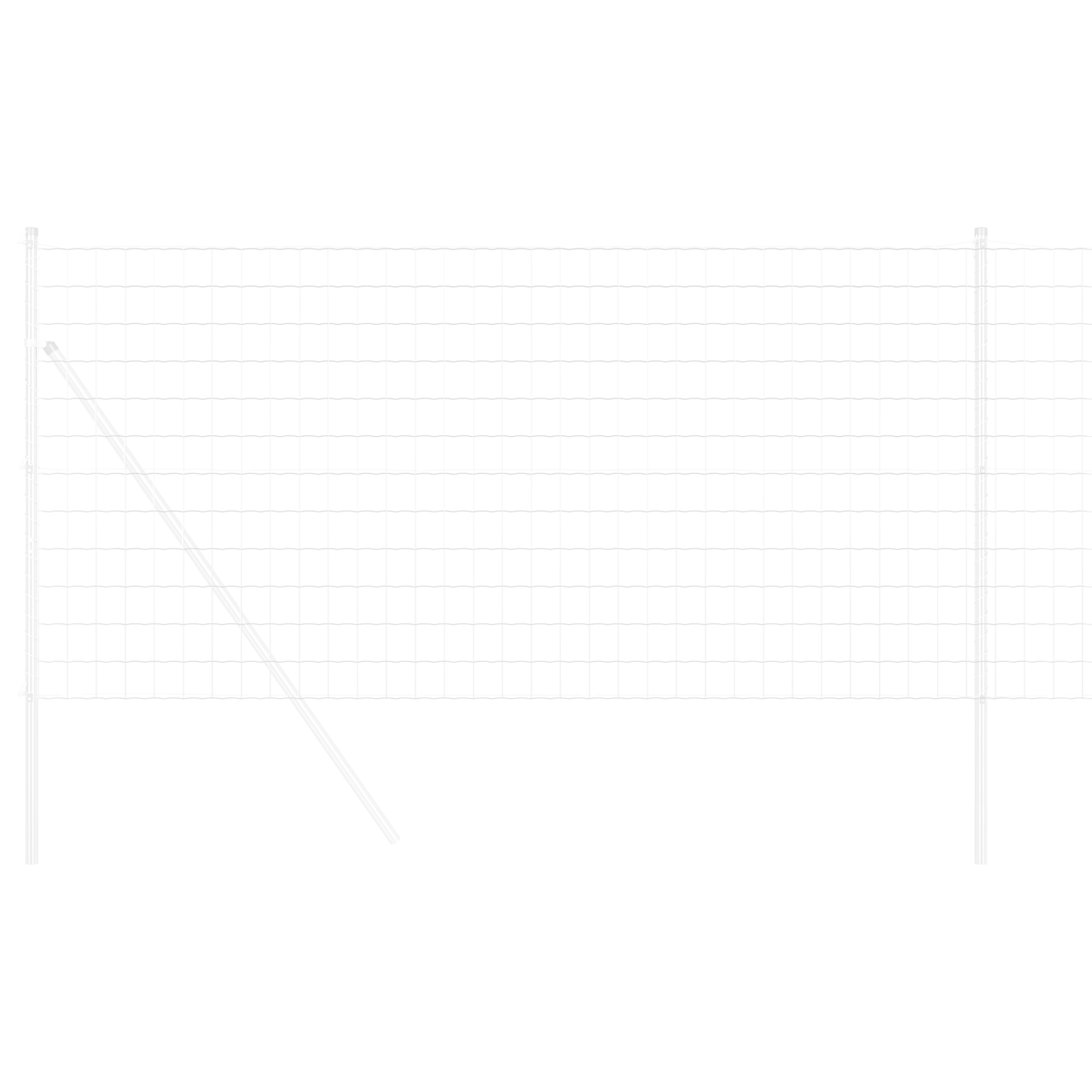 Euro gjerde 1,2 x 10 m PVC-belagt jern