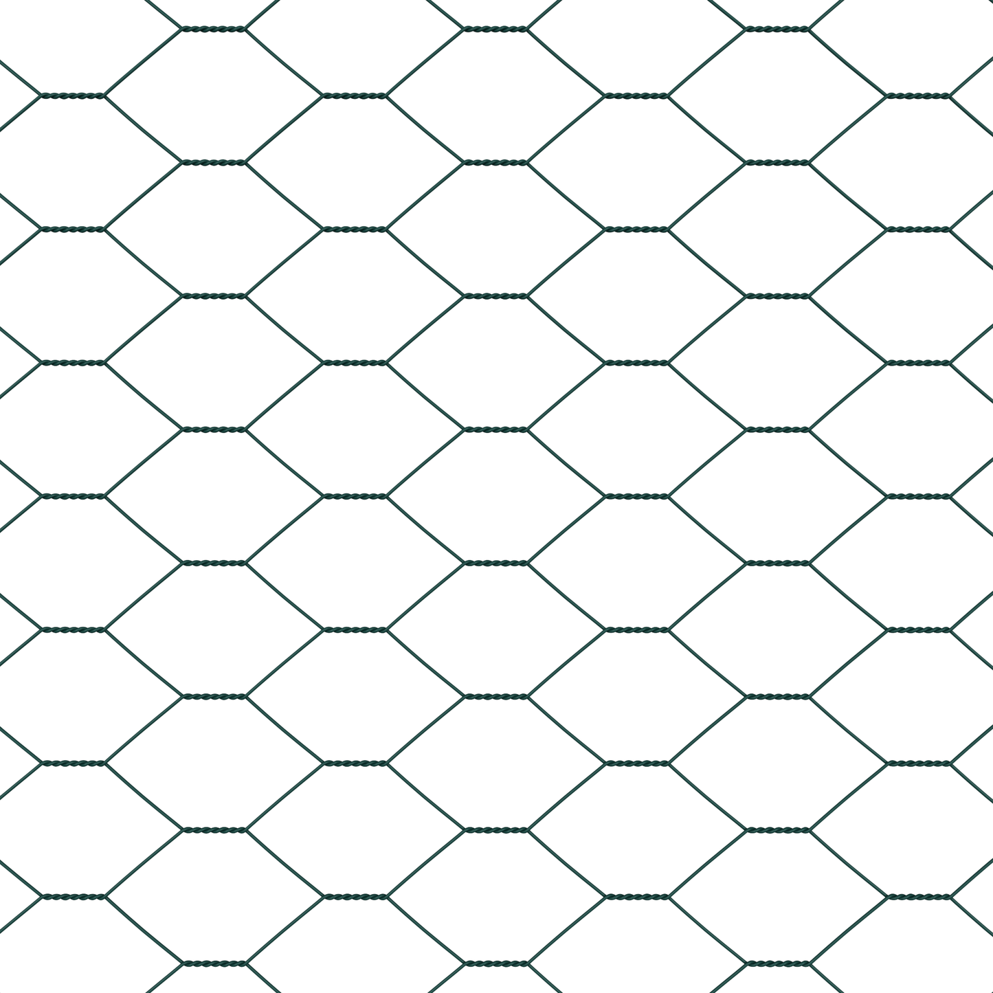 Sekskantet gjerde grønn 0,4 x 10 m PVC
